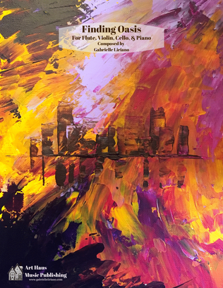 Book cover for Finding Oasis for Flute, Violin, Cello, & Piano