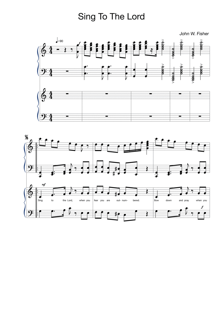 Sing to the Lord Piano scores gallery preview page 1