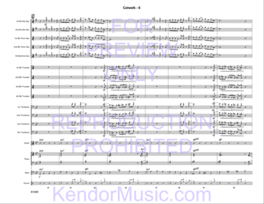 Catwalk (Score) Jazz Ensemble scores gallery preview page 8