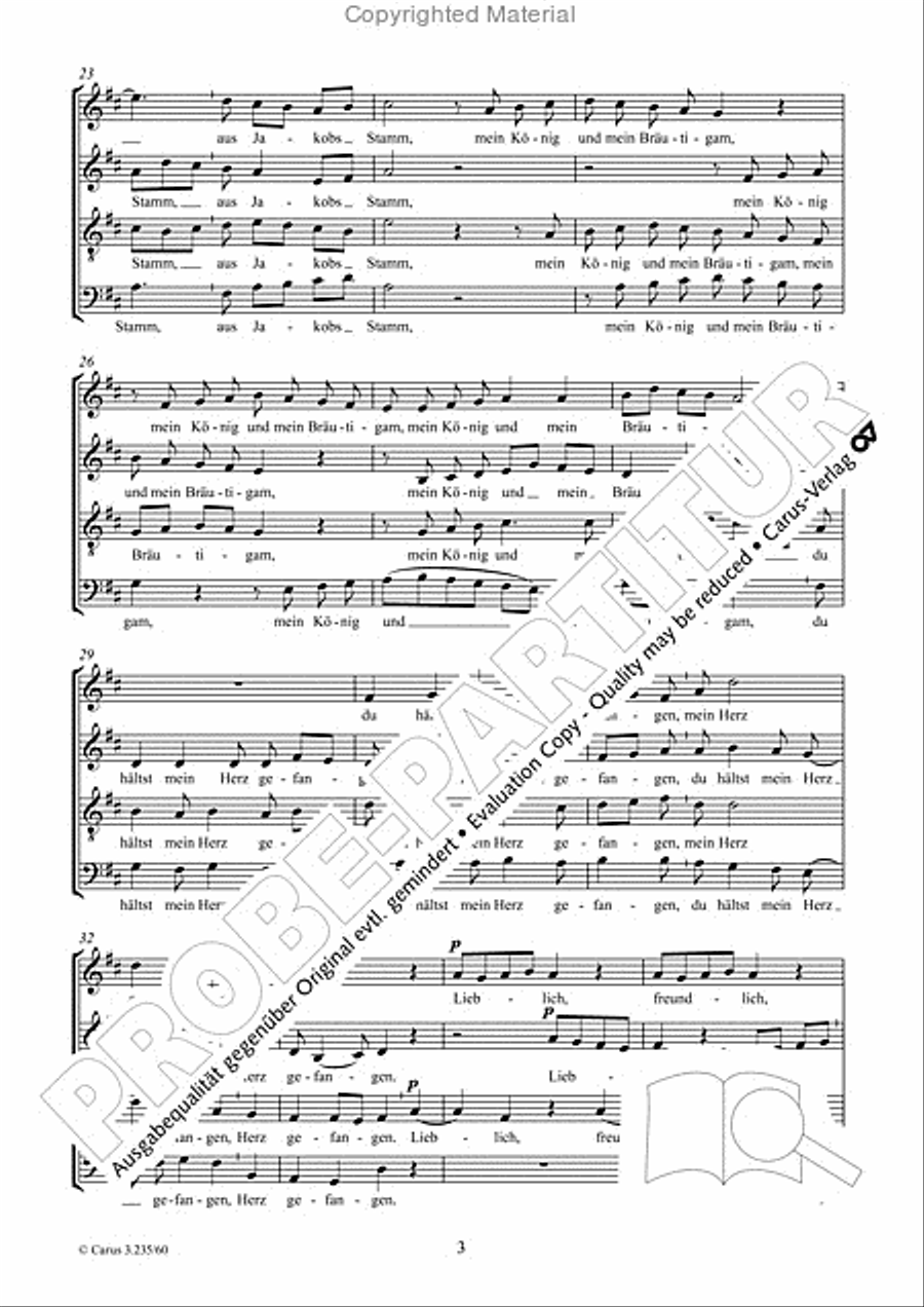 How brightly beams the morning star (Wie schon leuchtet der Morgenstern) 4-Part scores gallery preview page 4