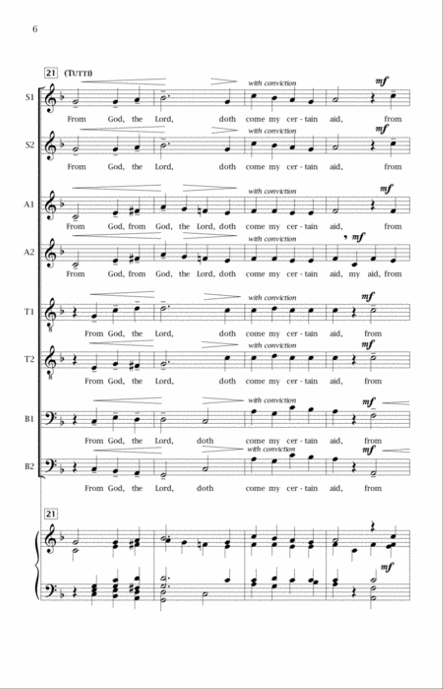 Unto the Hills/Psalm 121 (SSAATTBB) SSAATTBB scores gallery preview page 6