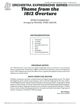Book cover for Theme from the "1812 Overture": Score