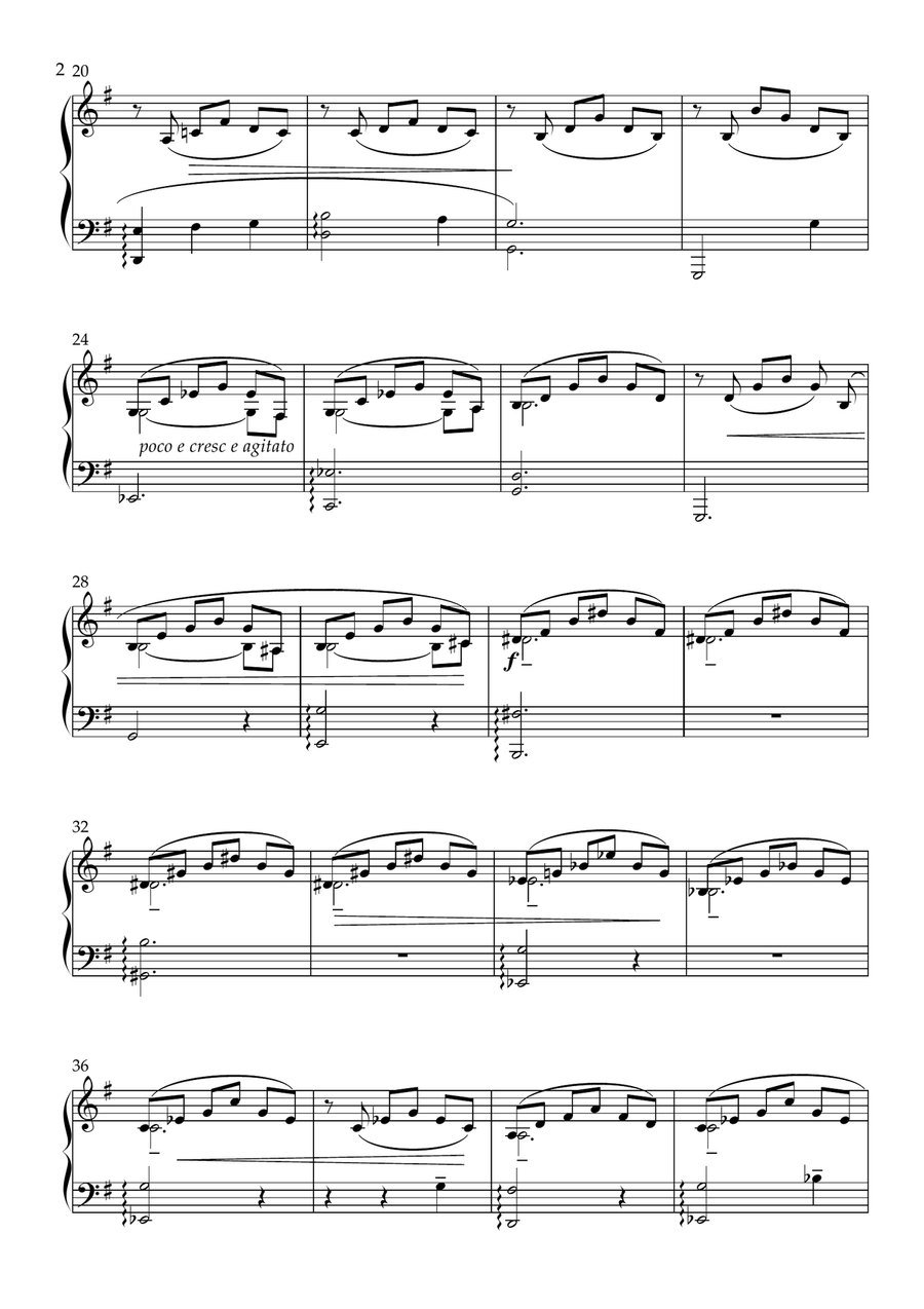Liebestraum- F Liszt Piano Solo- Simplified Version- Advanced intermediate Piano Solo scores gallery preview page 3