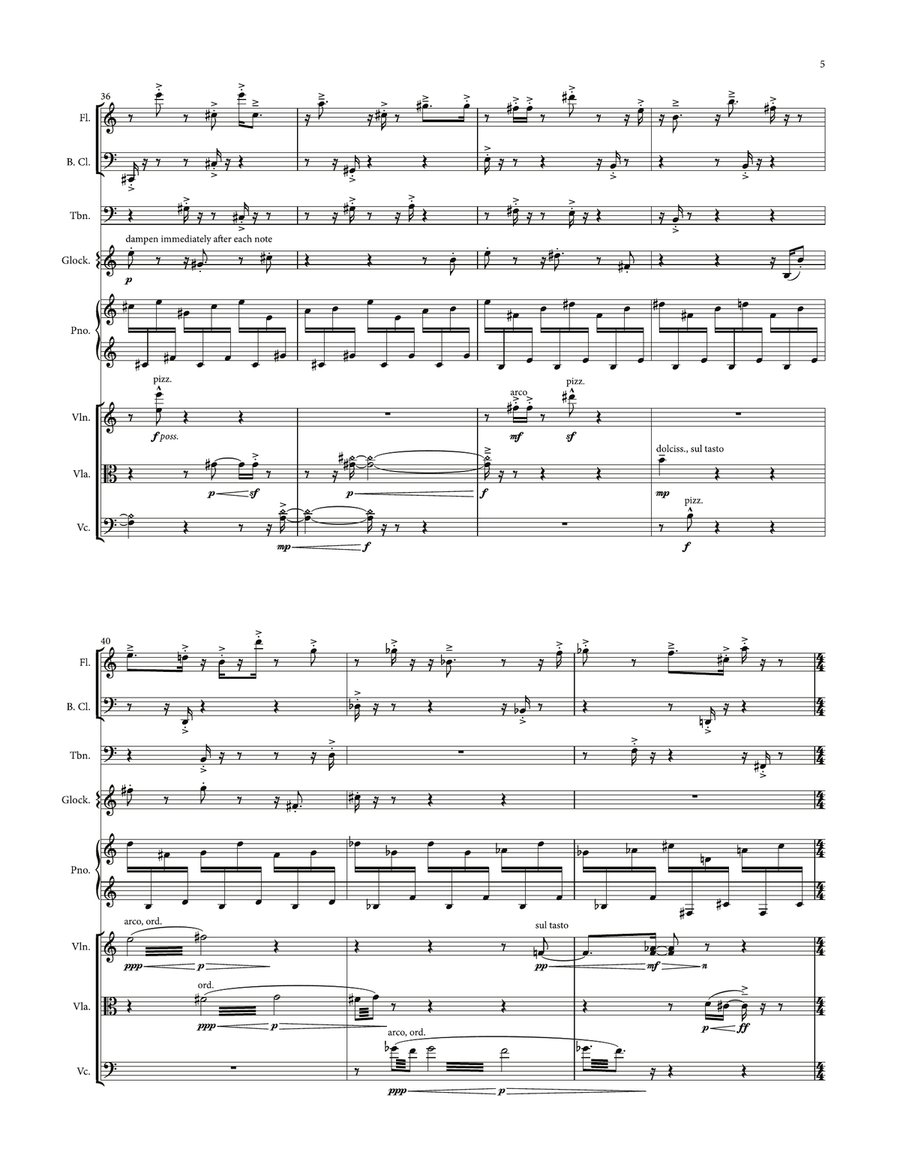 In As Long As It Takes (Score and Parts) Percussion Ensemble scores gallery preview page 5