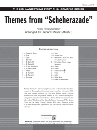 Book cover for Themes from Scheherazade: Score