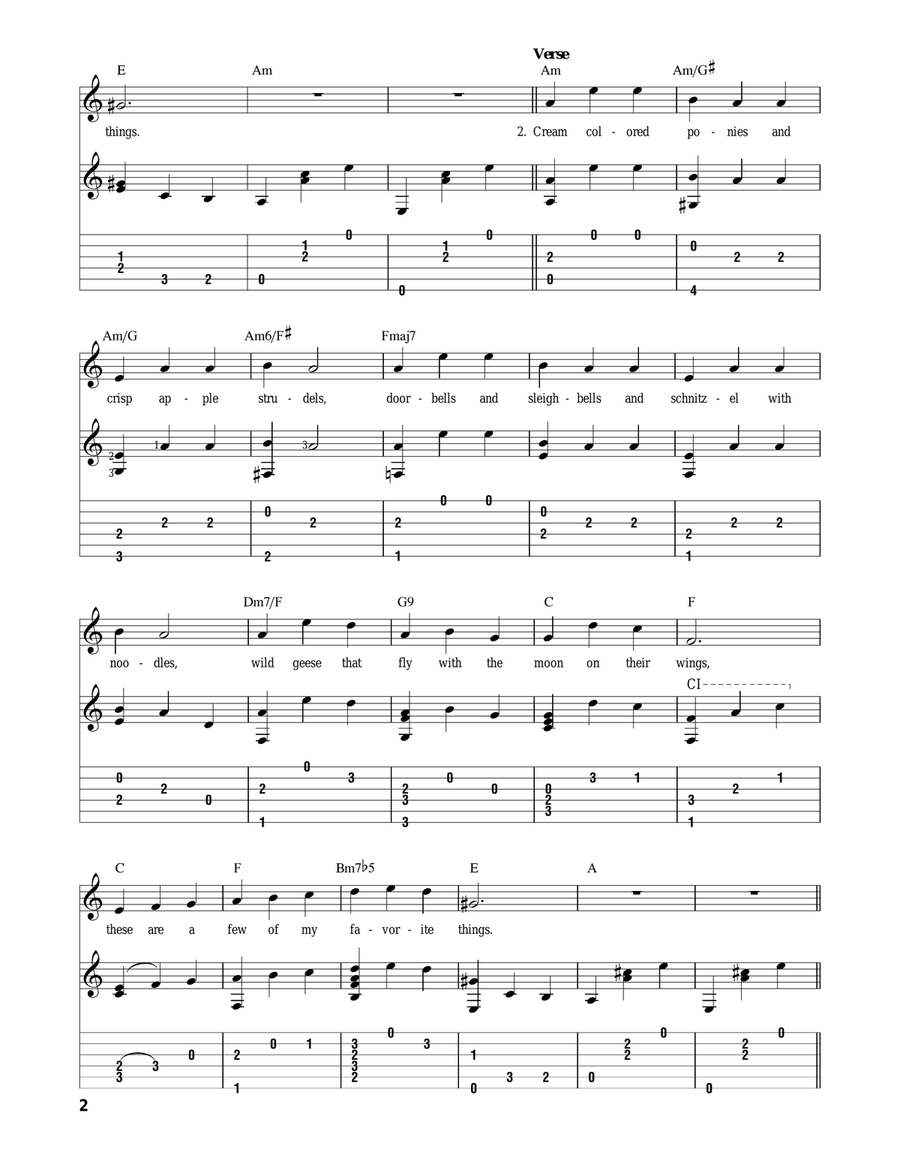 My Favorite Things Electric Guitar scores gallery preview page 2