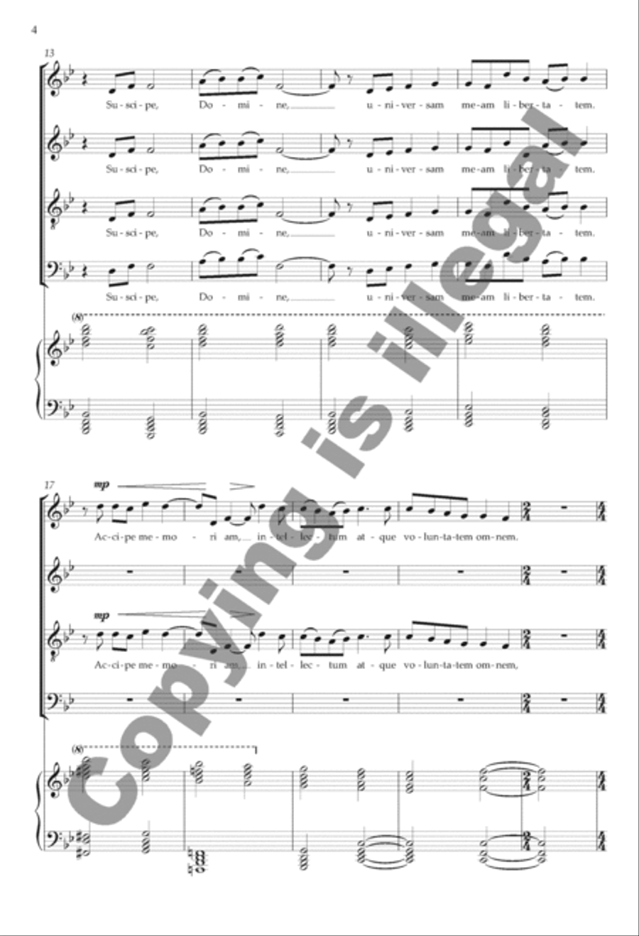 Suscipe, Domine Suscipe, Domine 4-Part scores gallery preview page 4