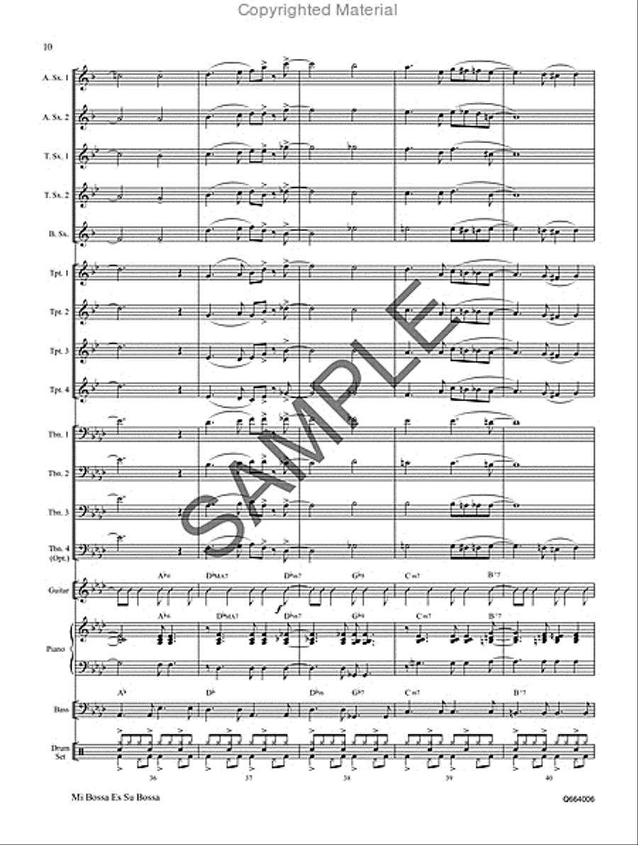 Mi Bossa Es Su Bossa Mi Bossa Es Su Bossa Organ scores gallery preview page 11