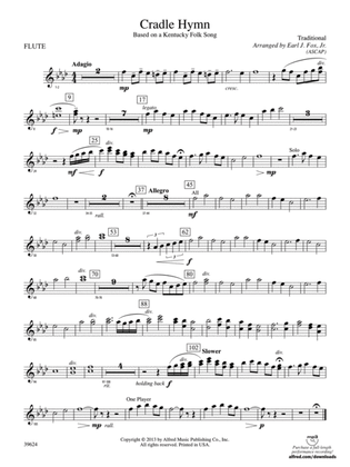 Cradle Hymn: Flute