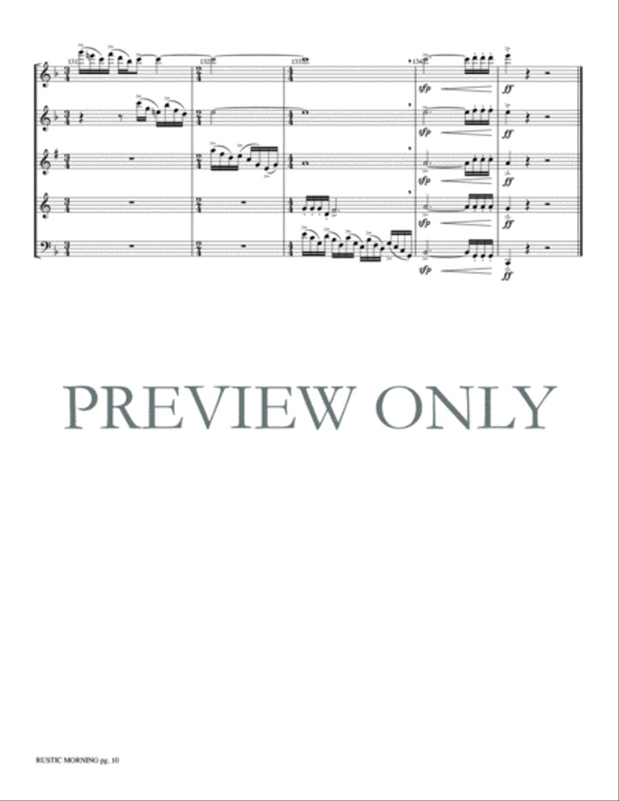 Rustic Morning Woodwind Quintet scores gallery preview page 12