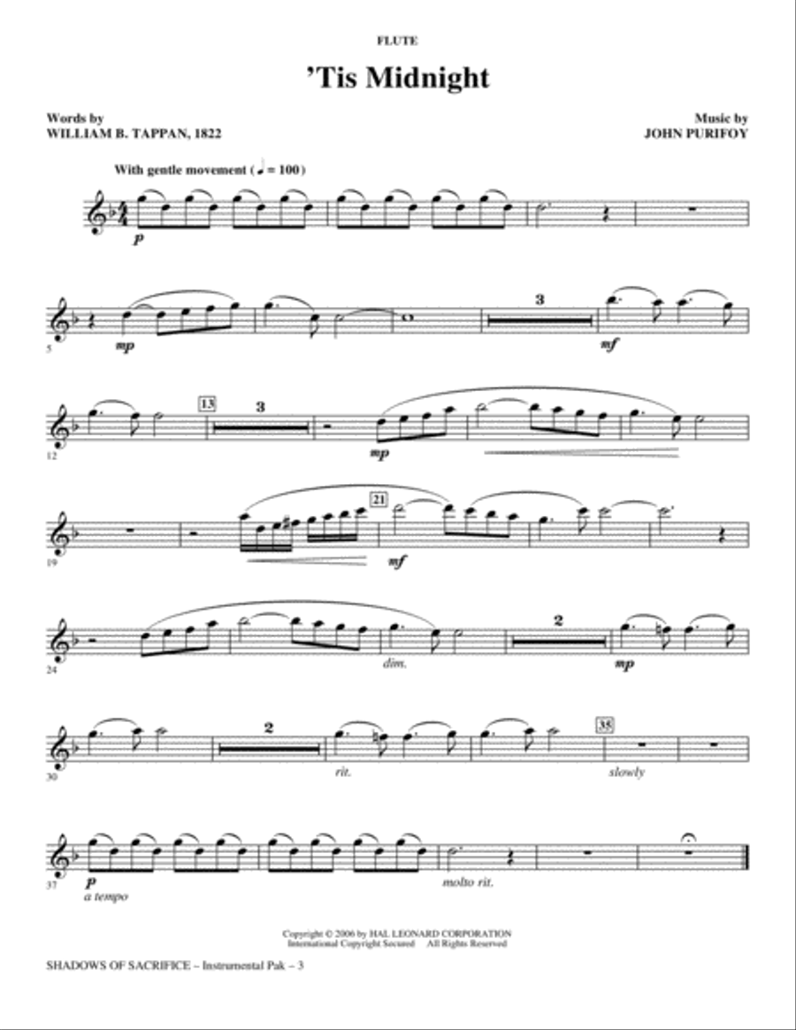 Shadows of Sacrifice - Flute Choir scores gallery preview page 3