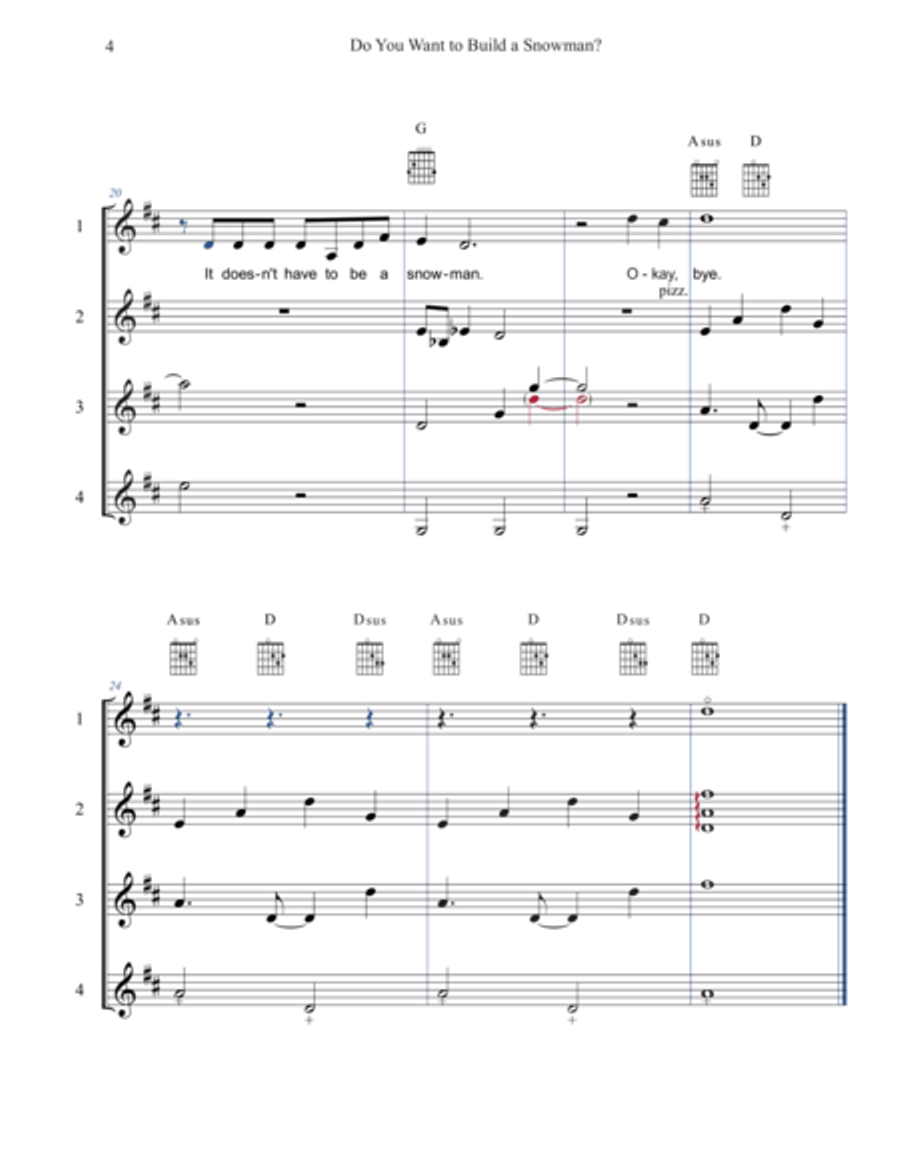 Do You Want To Build A Snowman? String Duet scores gallery preview page 5