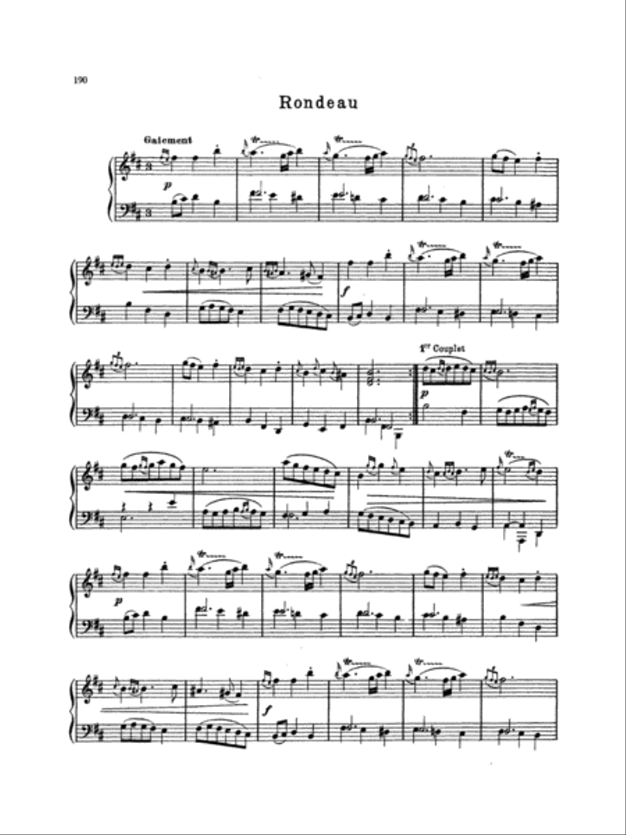 Couperin: Clavichord Pieces (Volume II) Piano Solo scores gallery preview page 1