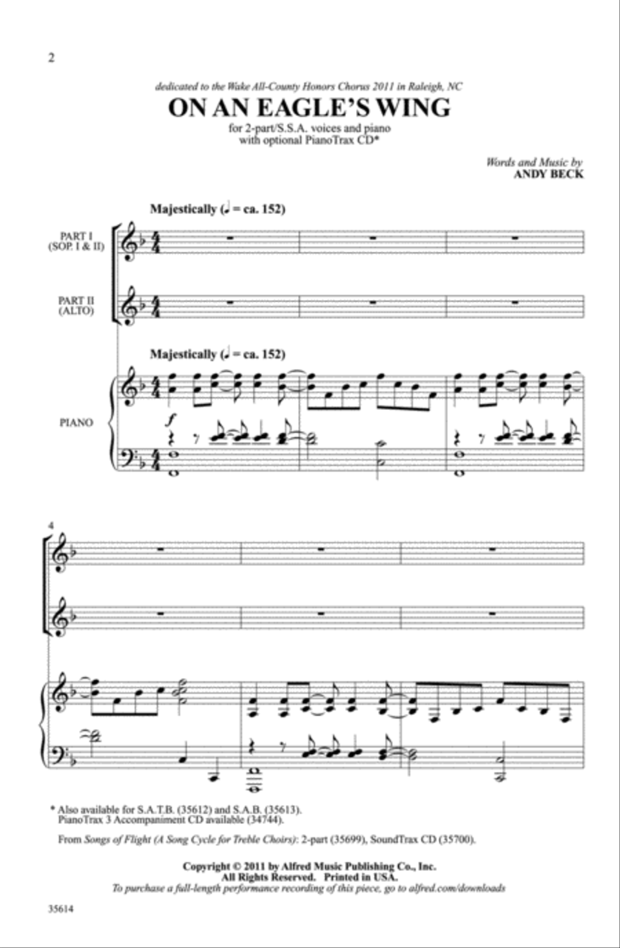 On an Eagle's Wing 2-Part scores gallery preview page 2