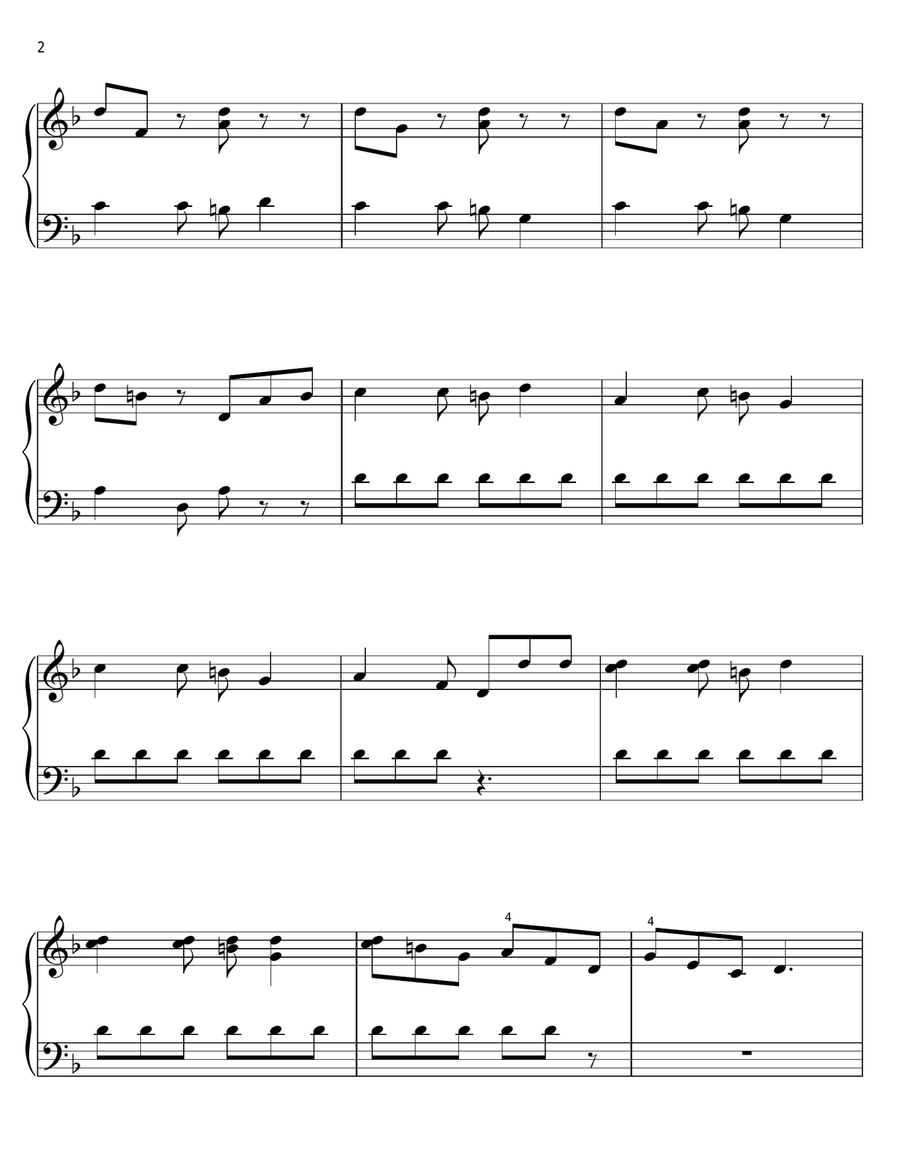 Guilty Of Being Innocent Of Being Jack Sparrow Easy Piano scores gallery preview page 2