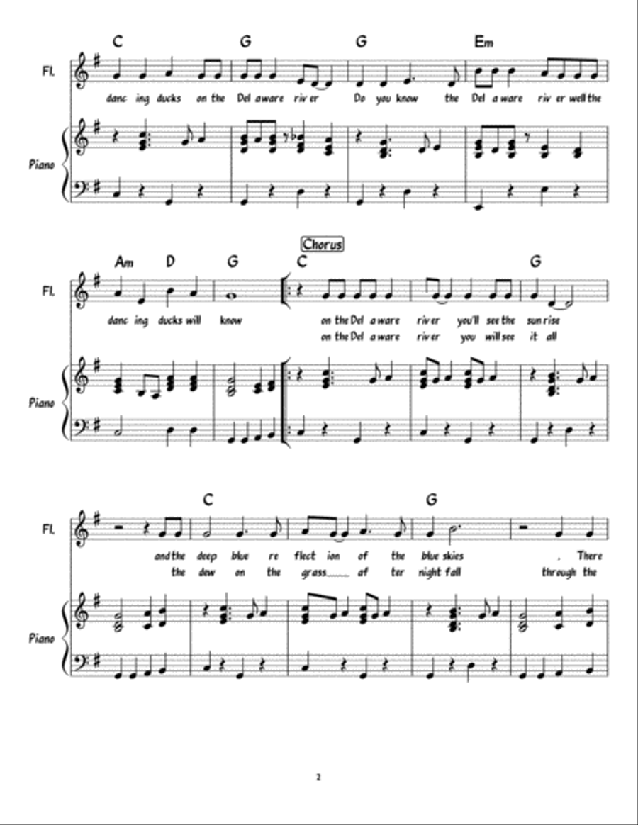 Delaware River - Piano/Vocal/Guitar Piano, Vocal, Guitar scores gallery preview page 2