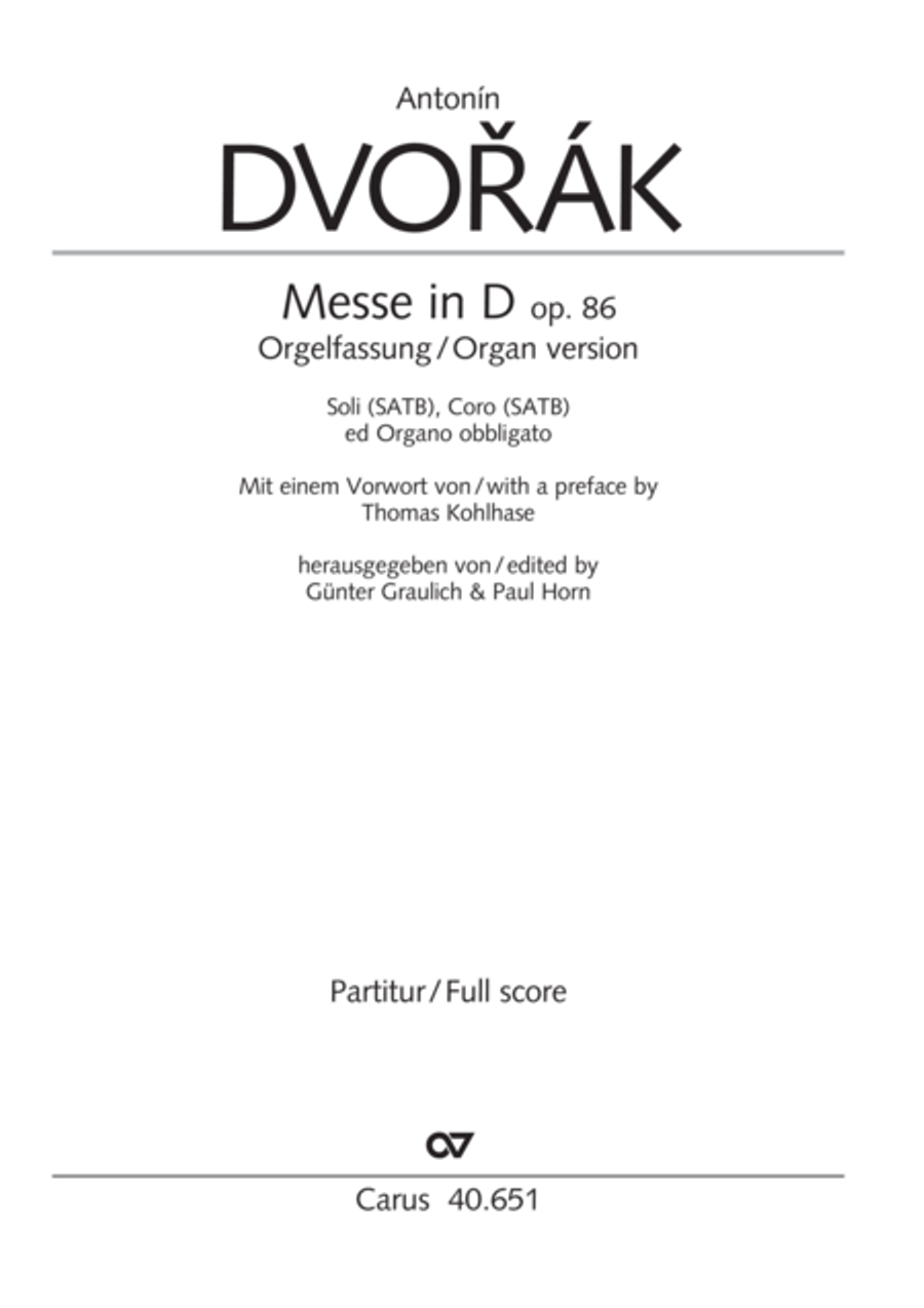 Mass in D Major (Missa in D) 4-Part scores gallery preview page 2