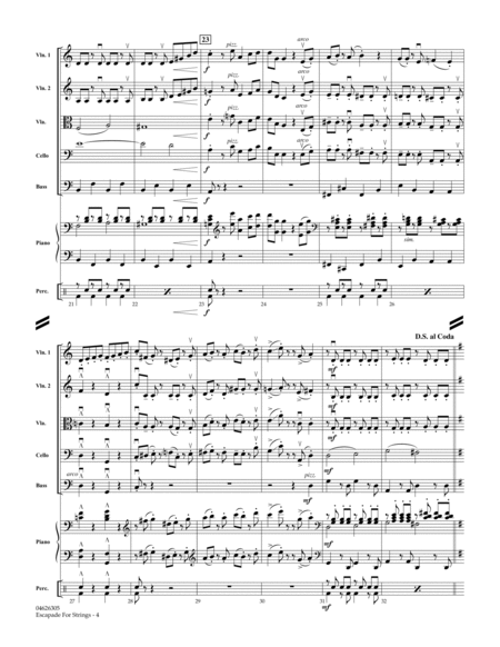 Escapade for Strings - Full Score
