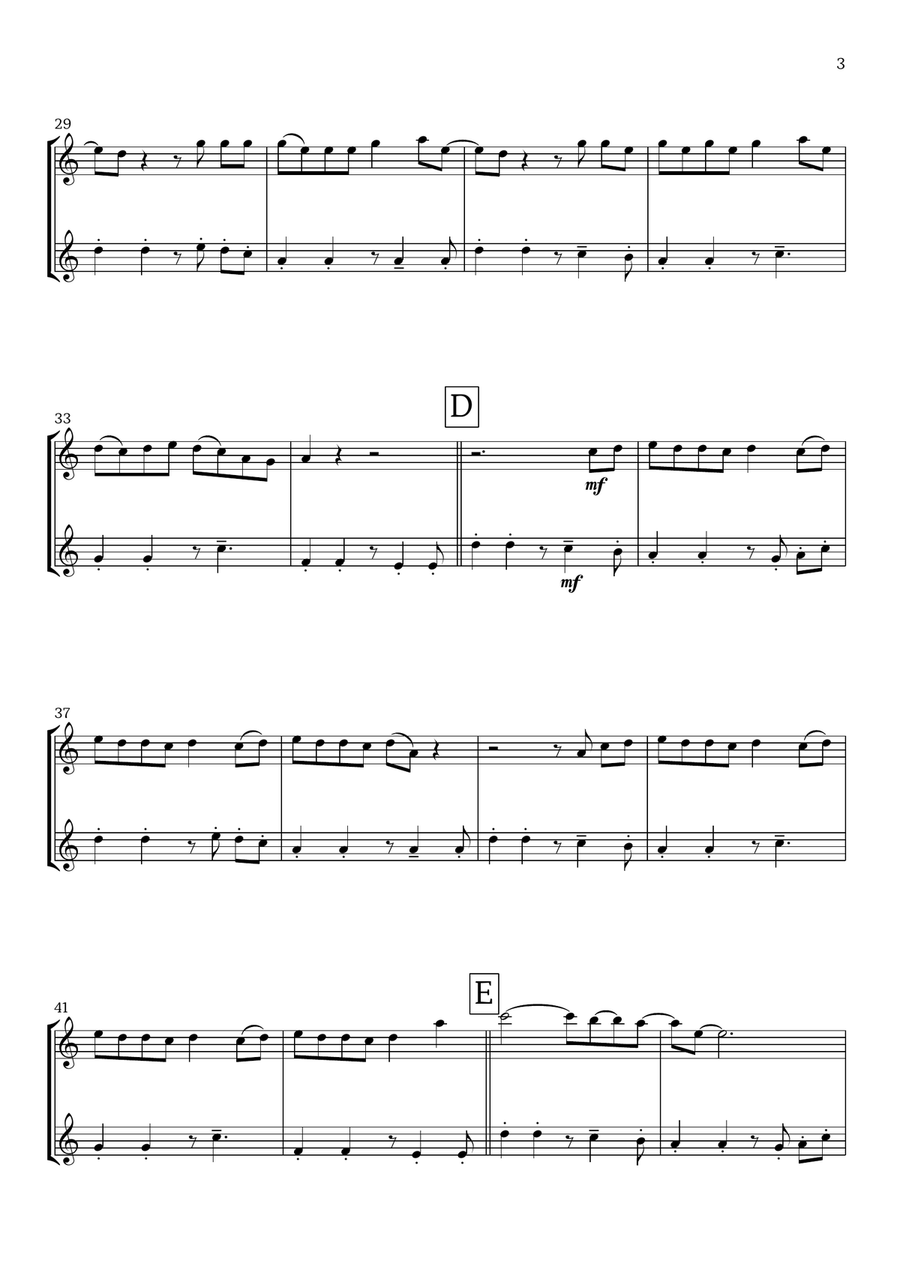 Lunch Flute Duet scores gallery preview page 3