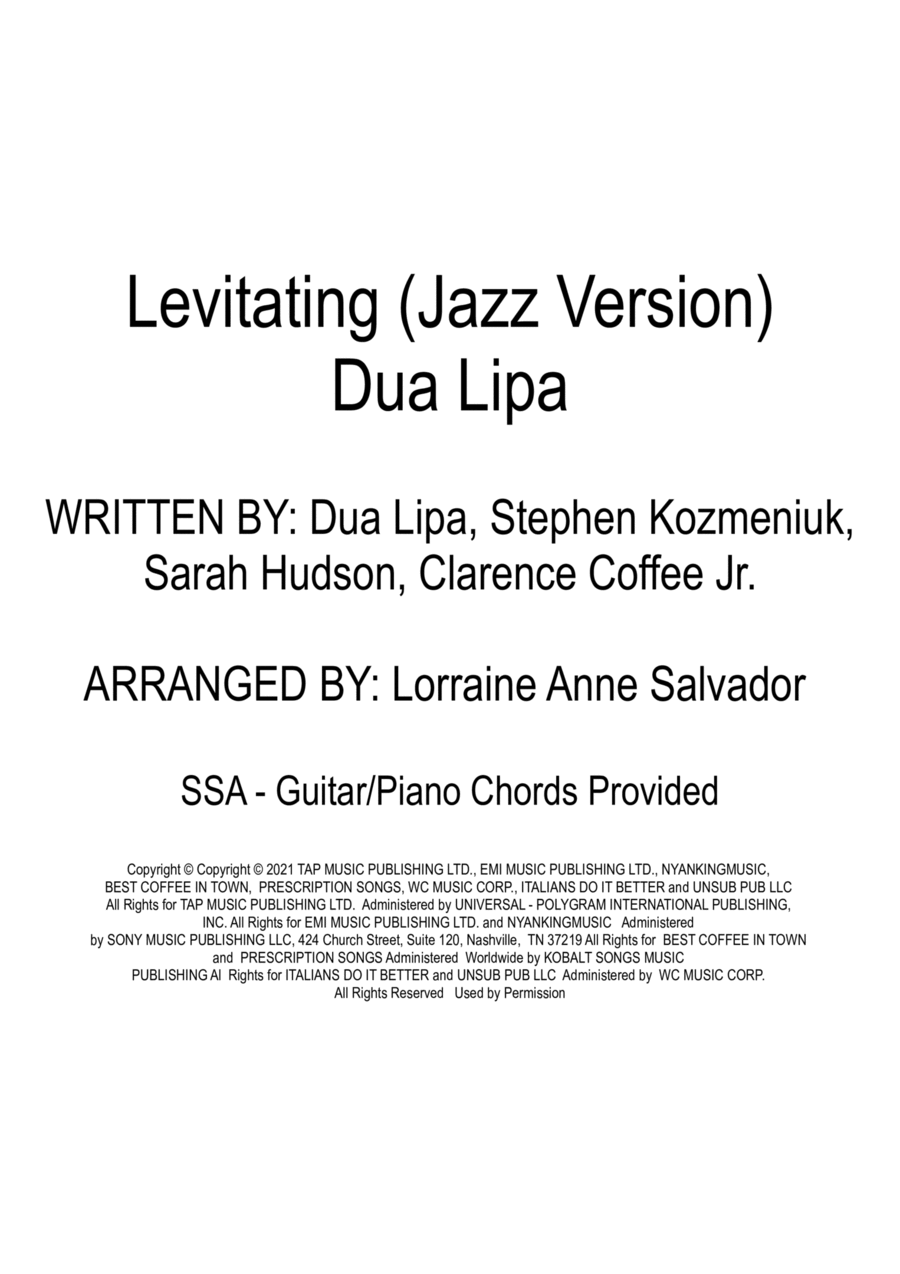 Levitating Levitating SSA scores gallery preview page 1