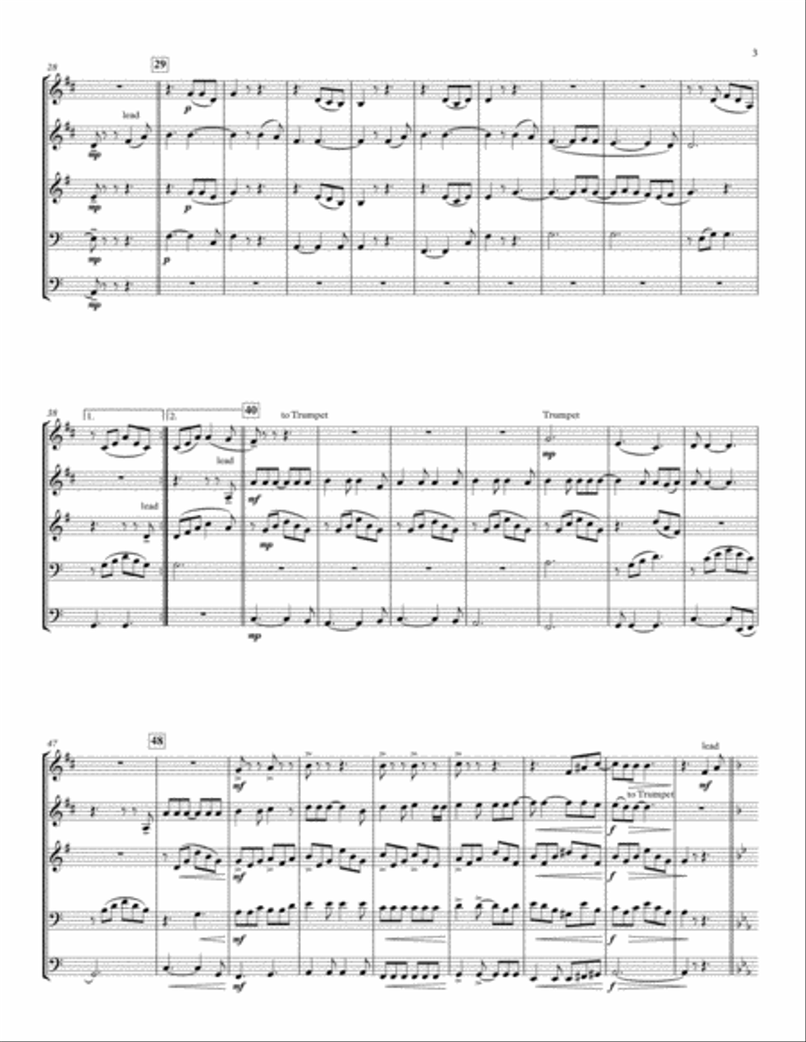 Hallelujah Hallelujah Brass Ensemble scores gallery preview page 3