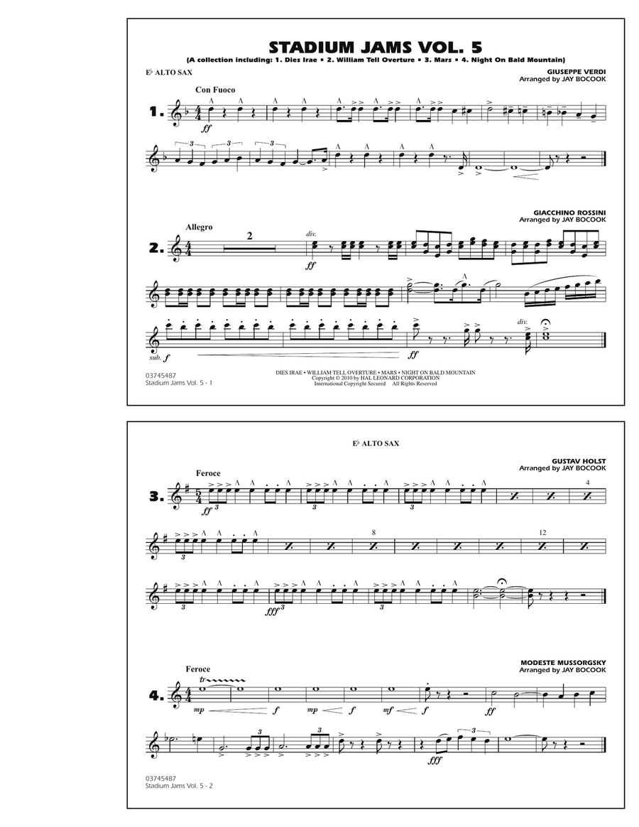 Stadium Jams: Vol. 5 - Eb Alto Sax