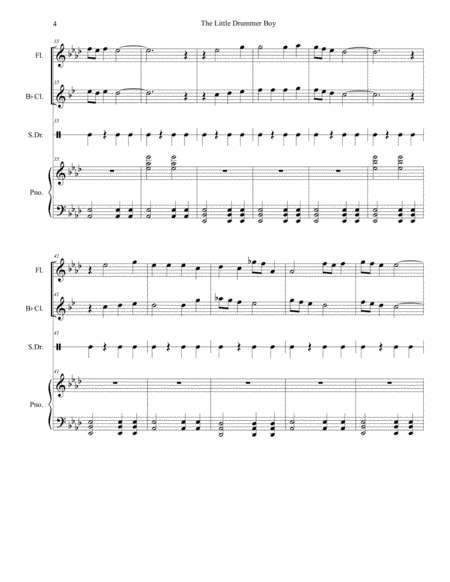 The Little Drummer Boy (Duet for Flute and Bb-Clarinet) image number null