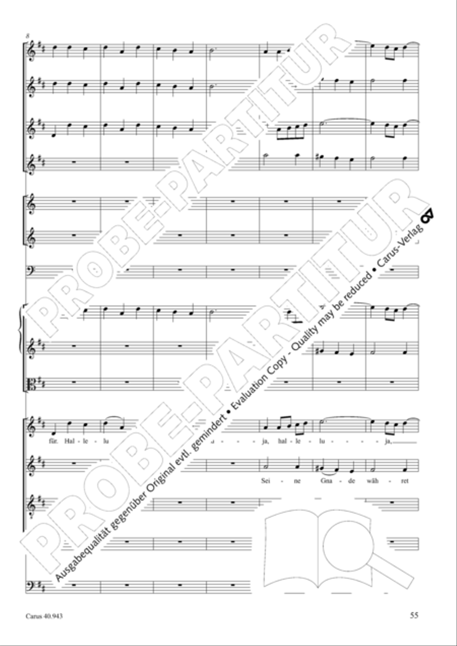 Shout to the Lord, all the earth (Jauchzet dem Herrn, alle Welt) 4-Part scores gallery preview page 62