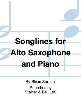 Book cover for Songlines for Alto Saxophone and Piano