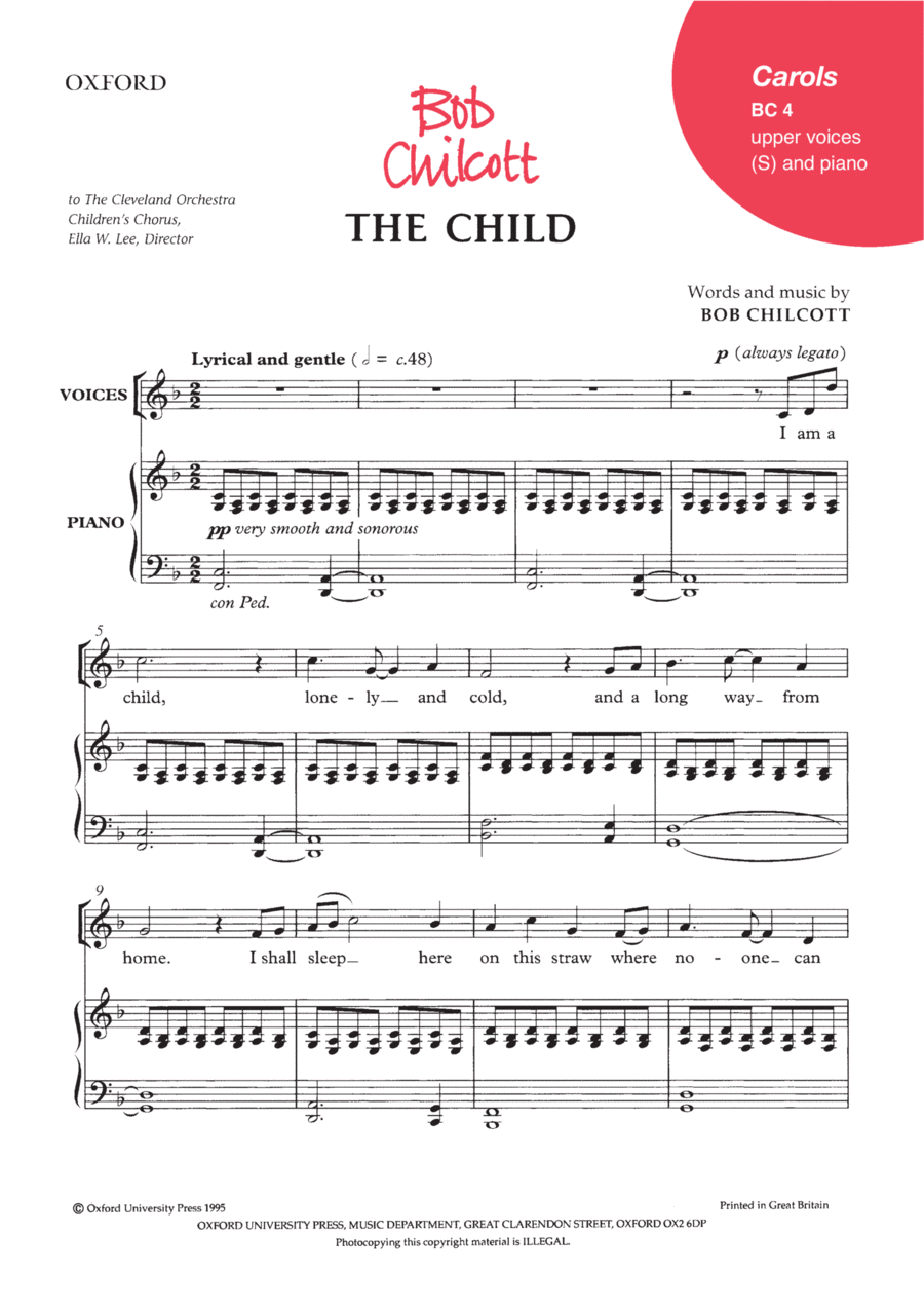 The Child The Child Unison Choir scores gallery preview page 1