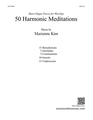 Book cover for 50 Harmonic Meditations: Short Organ Pieces for Worship