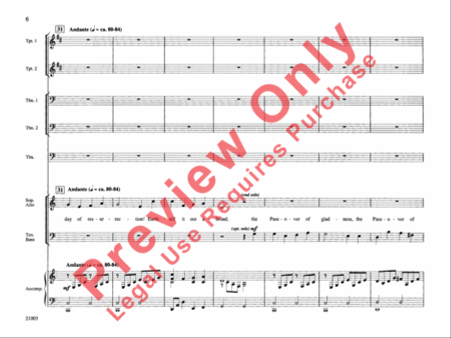 Risen Today! (An Easter Medley) Choir scores gallery preview page 7
