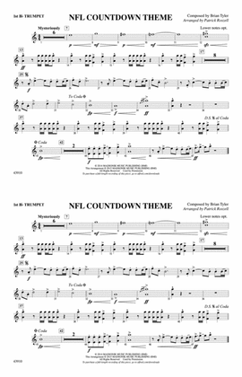 Book cover for NFL Countdown Theme: 1st B-flat Trumpet