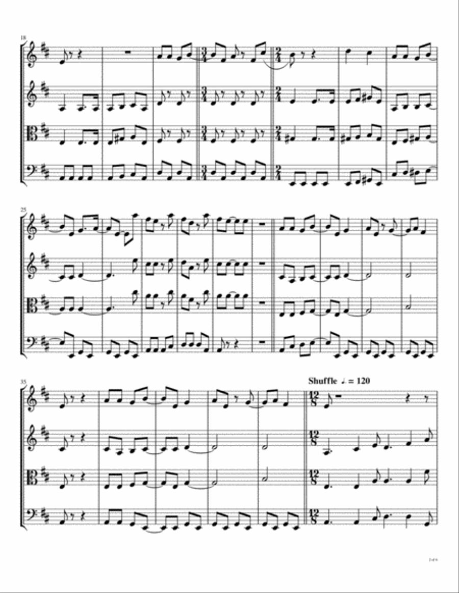 Good Morning Good Morning String Quartet scores gallery preview page 3