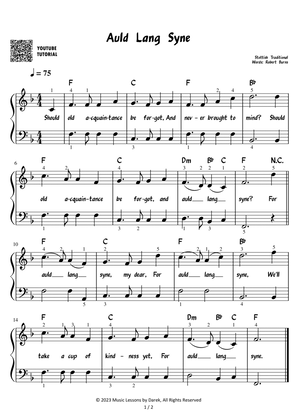 Auld Lang Syne - Christmas Carol [EASY PIANO]