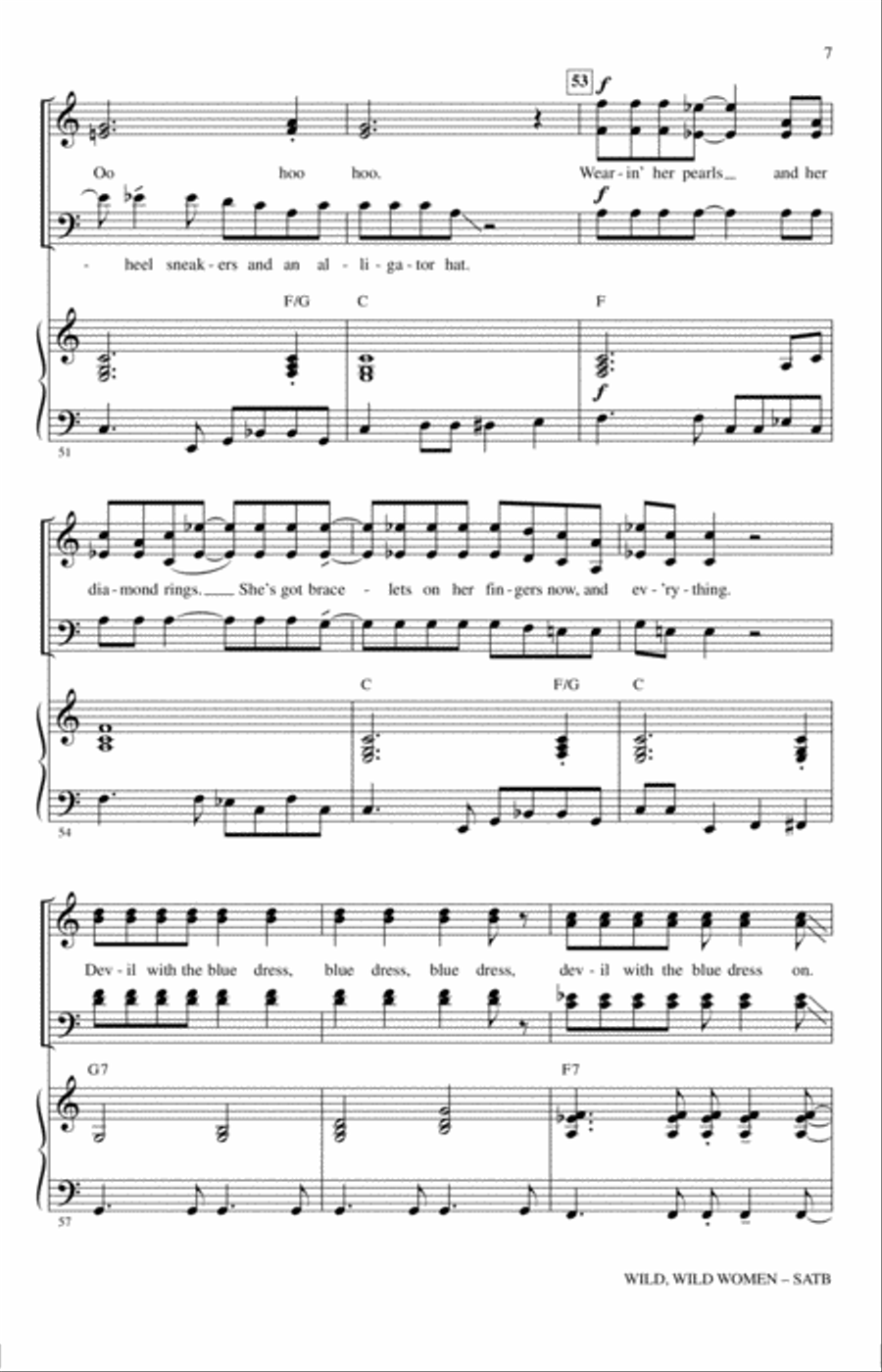 Wild, Wild Women (Medley) 4-Part scores gallery preview page 6