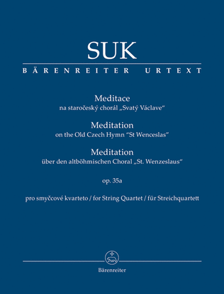 Book cover for Meditation on the Old Czech Hymn "St Wenceslas" for String Quartet op. 35a