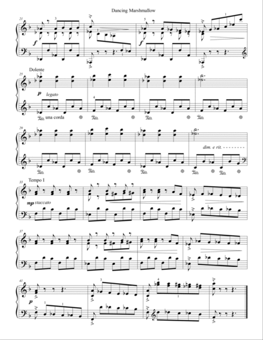 Dancing Marshmallow for Piano Solo Piano Solo scores gallery preview page 2