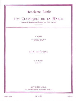 Book cover for Les Classiques de la Harpe - Volume 11
