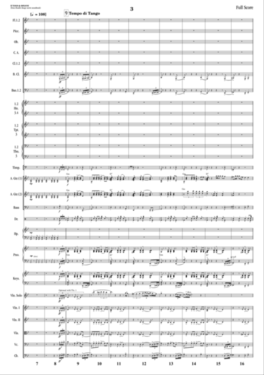 El Tango De Roxanne Full Orchestra scores gallery preview page 2