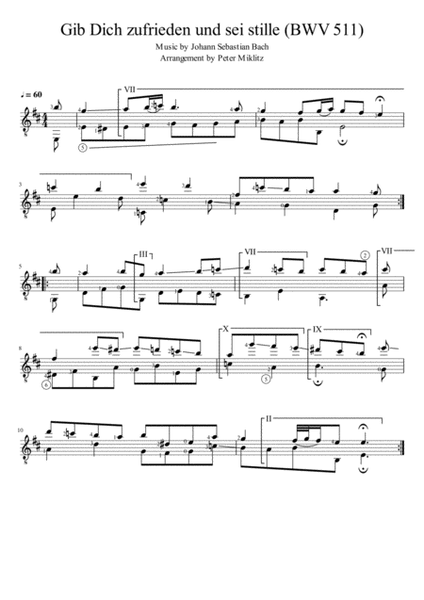 Gib Dich Zufrieden Und Sei Stille (BWV 511) image number null