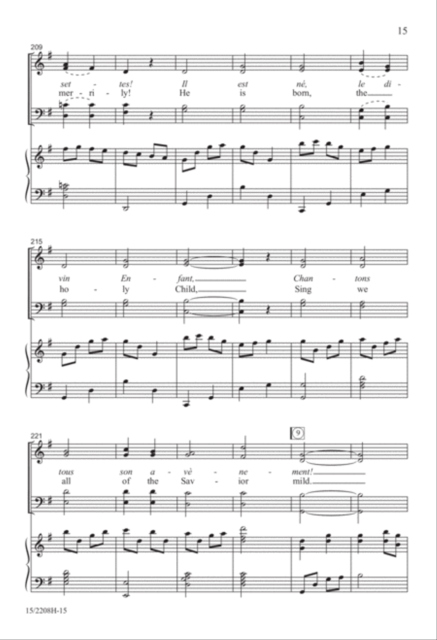 Il Est Né (He Is Born) 4-Part scores gallery preview page 15