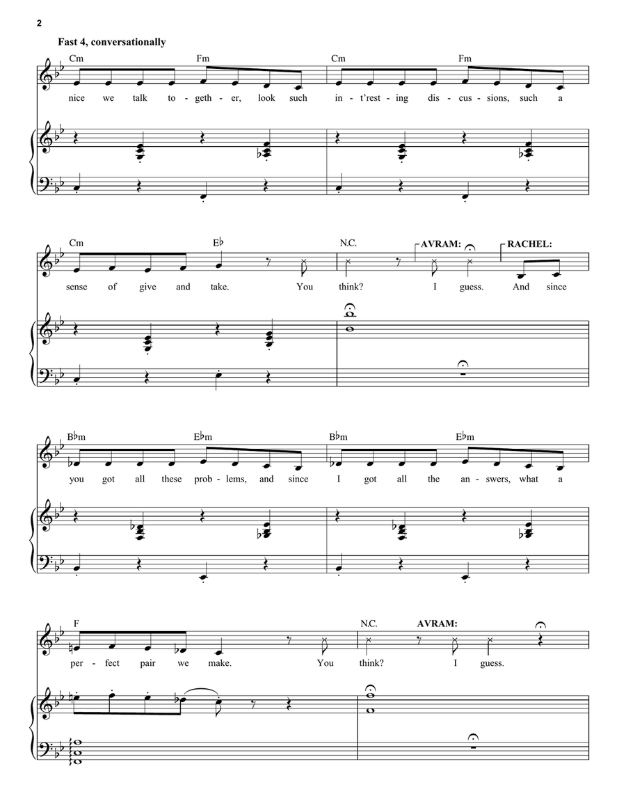 Three Sunny Rooms (from Rags: The Musical) Piano, Vocal scores gallery preview page 2