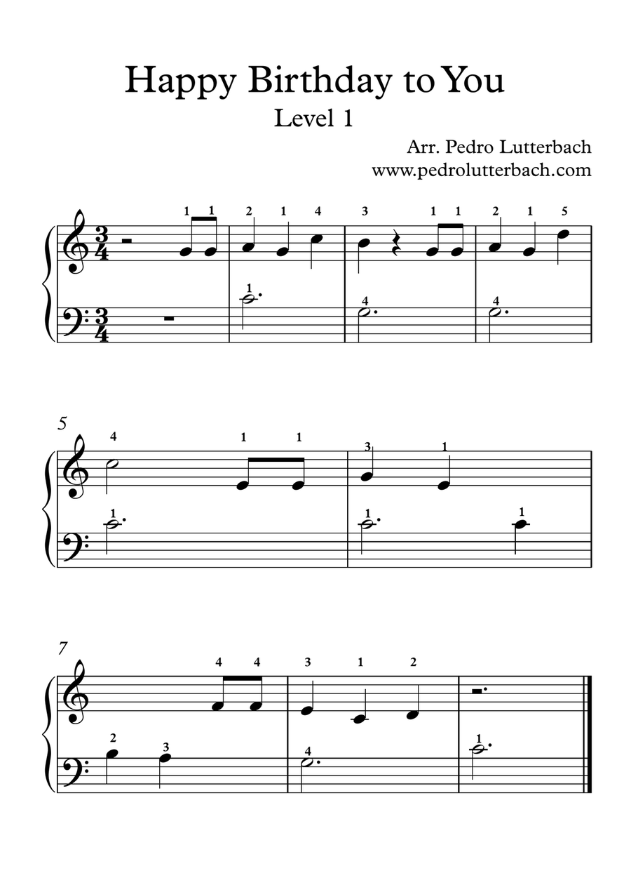 Happy birthday shop easy on piano