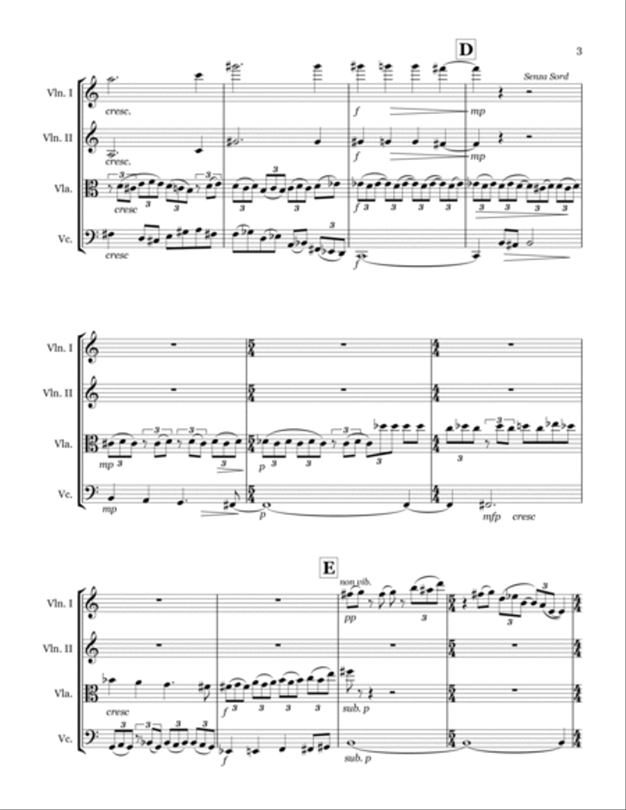 String Quartet No. 2 String Quartet scores gallery preview page 3