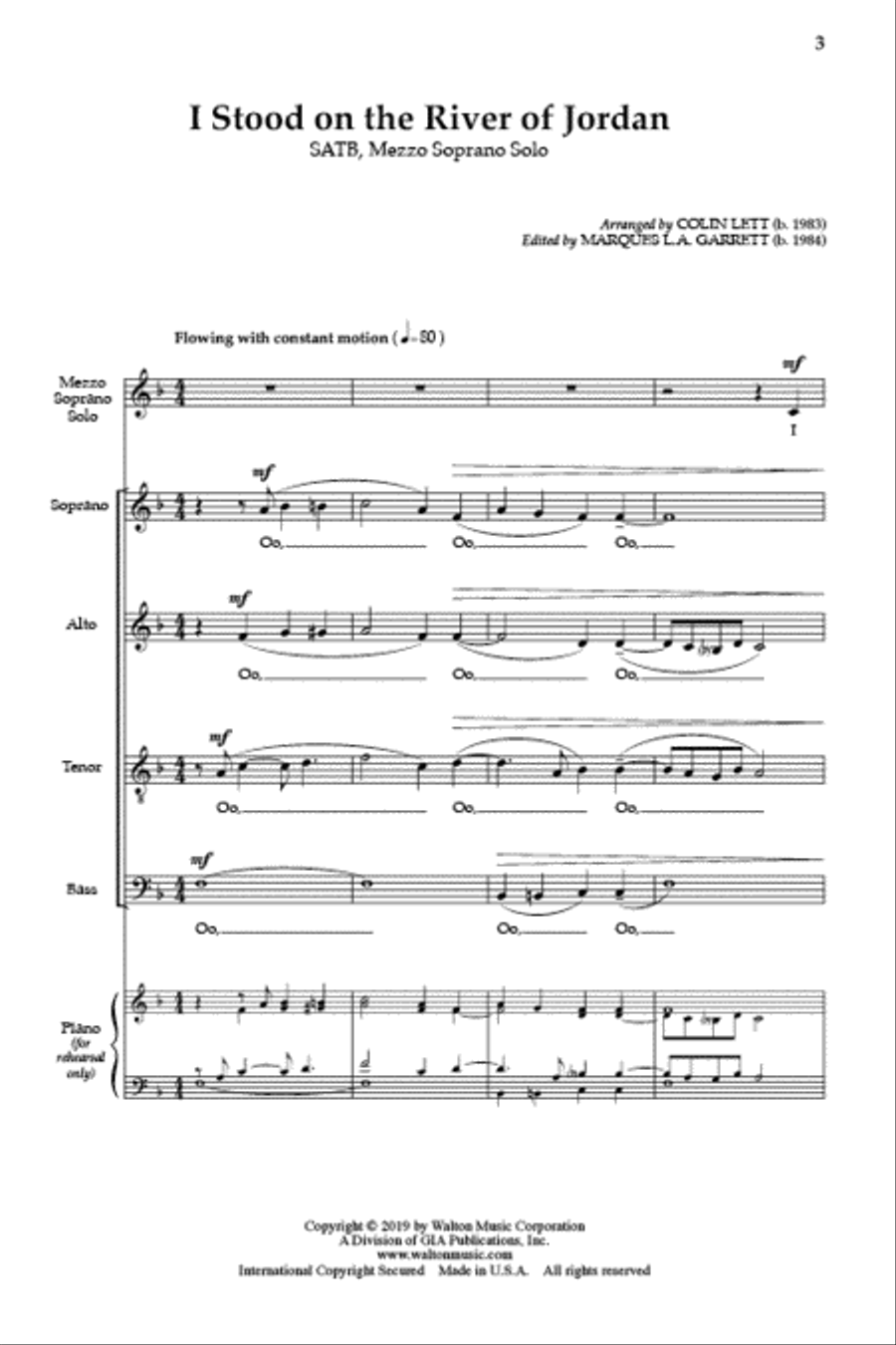 I Stood on the River of Jordan Divisi scores gallery preview page 2