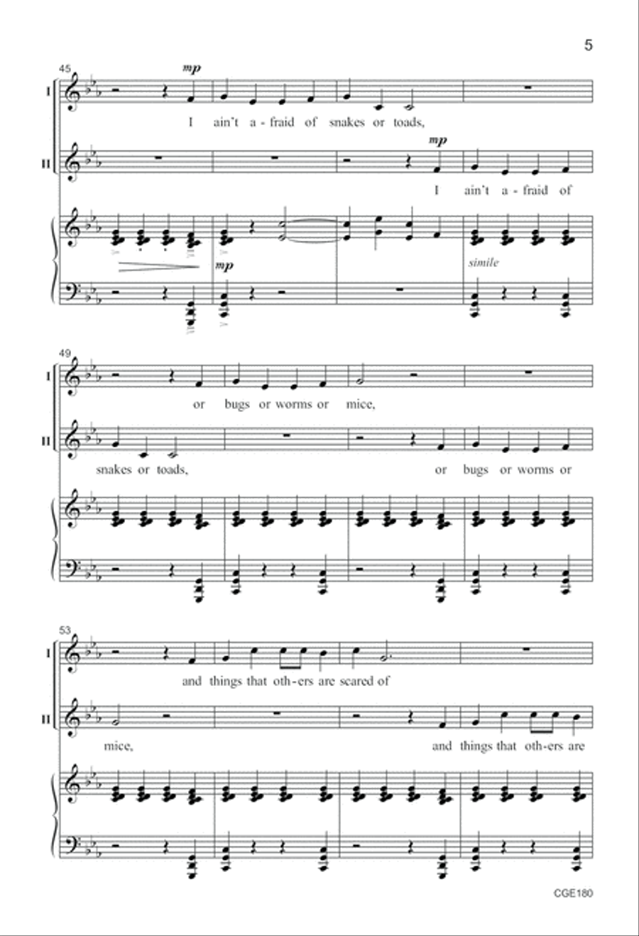 I'm Seein' Things at Night! Choir scores gallery preview page 5