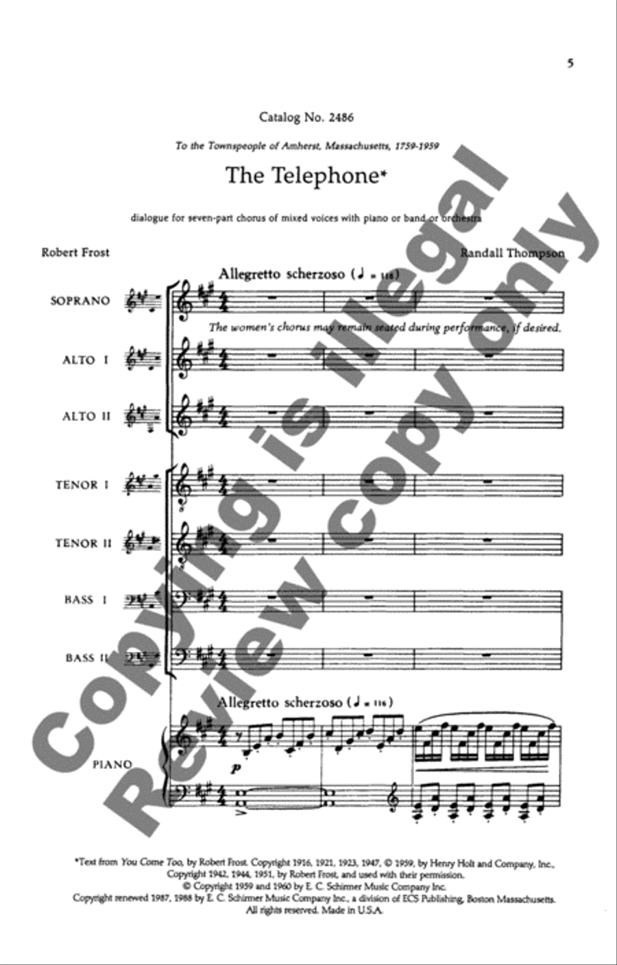 The Telephone - SAA/TTBB - From 