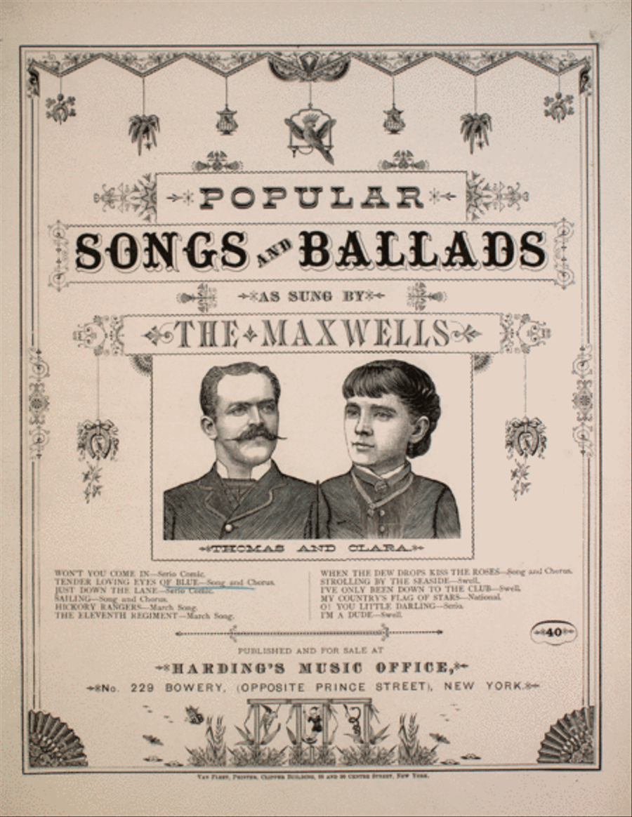 Tender Loving Eyes of Blue. Song and Chorus 4-Part scores gallery preview page 1