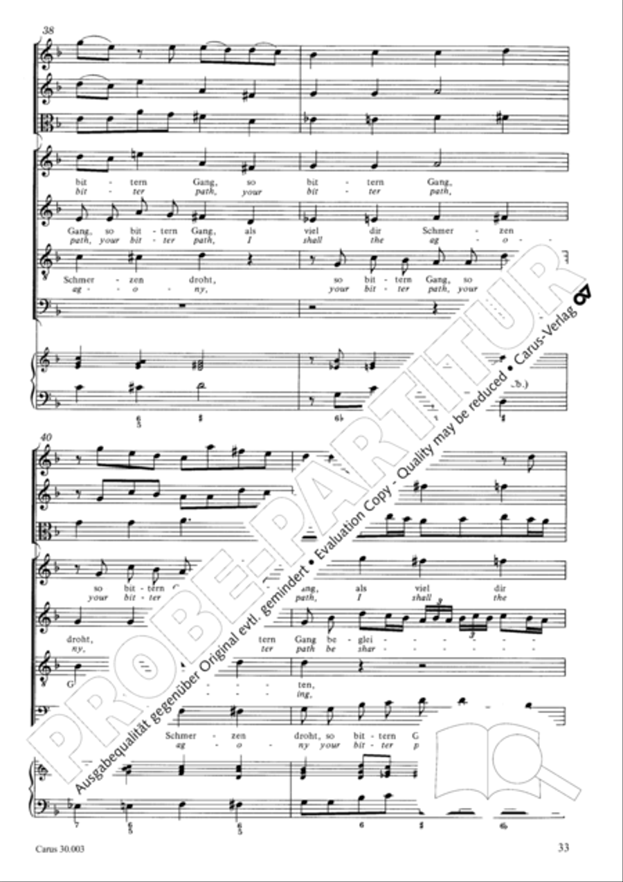 Yes, you rather burden me here (Ja, mir hast du Arbeit gemacht) 4-Part scores gallery preview page 34